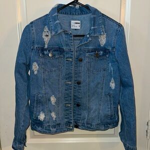 Ci Sono Denim Collection Distressed Jean Jacket
